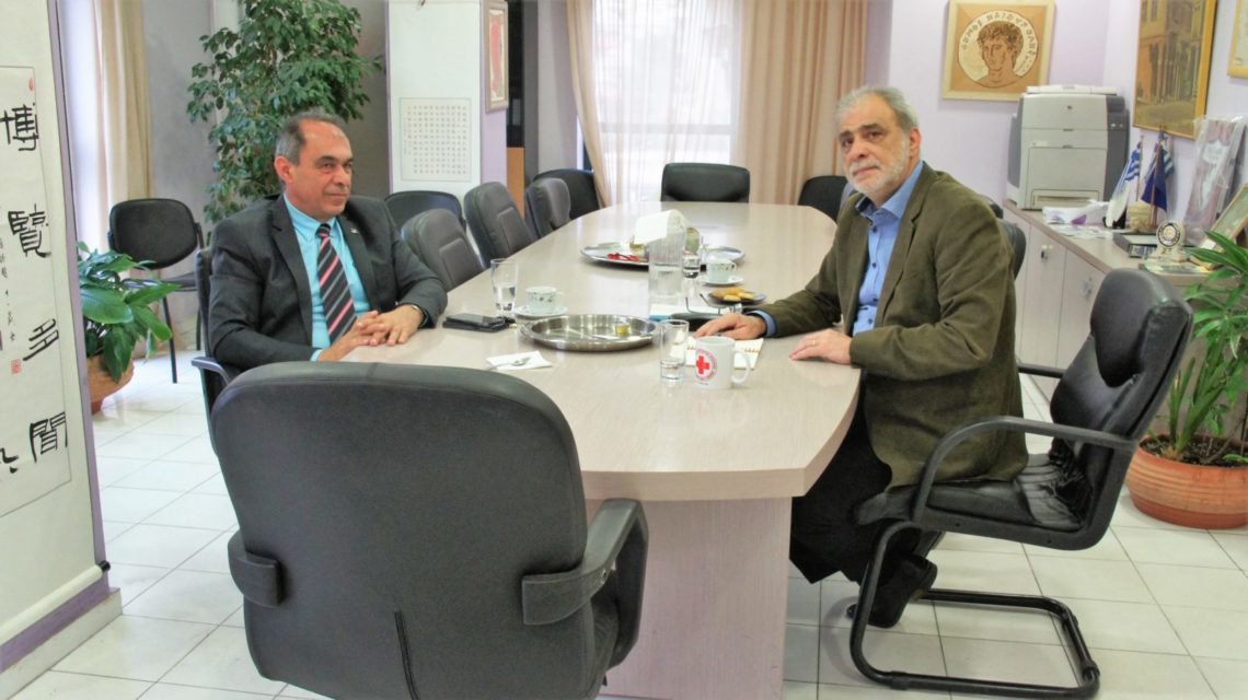 Γιώργος Ιωακειμίδης, Πρόεδρος Π.Ε.Δ.Α. και Βασίλης Βαλασόπουλος, Δήμαρχος Ηλιούπολης