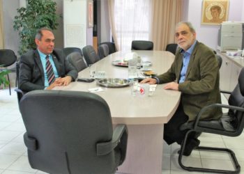 Γιώργος Ιωακειμίδης, Πρόεδρος Π.Ε.Δ.Α. και Βασίλης Βαλασόπουλος, Δήμαρχος Ηλιούπολης